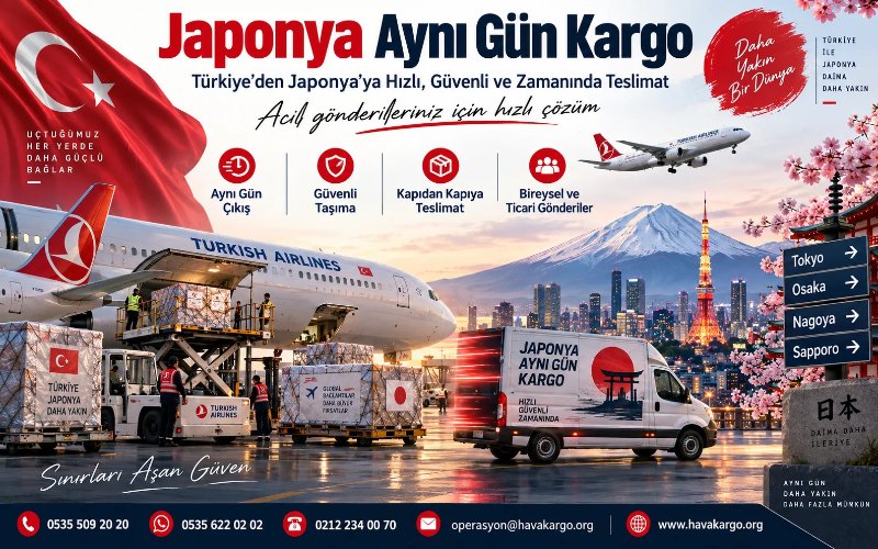 Japonya Aynı Gün Kargo